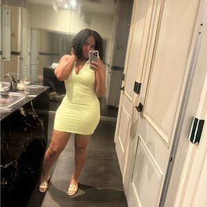 Forever 21 Light Yellow Mini Dress